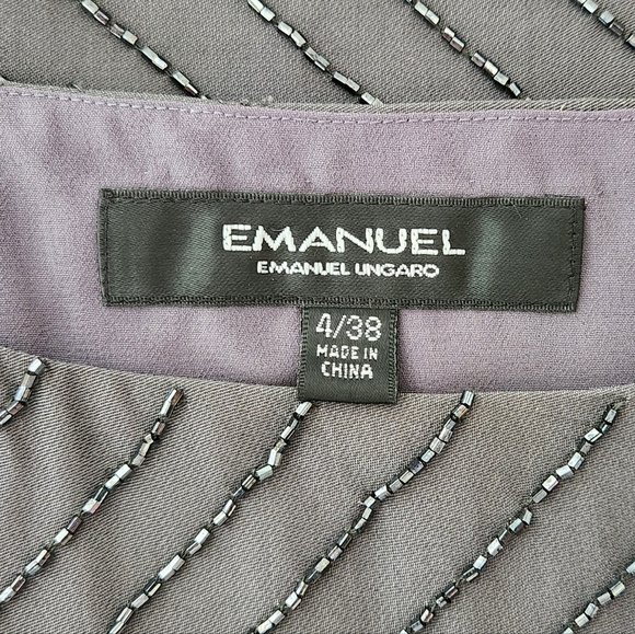 Emanuel Ungaro Gray Beaded Sleeveless Blouse Size 4/38 - Picture 5 of 7